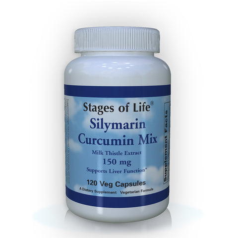 Silymarin Curcumin Mix - Milk Thistle Extract - 150 mg - 120 Capsules