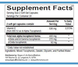 Vitamin E Mixed Tocopherols - 60 Softgels