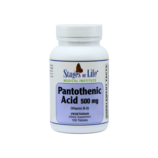 Pantothenic Acid - 500 mg - 100 Capsules