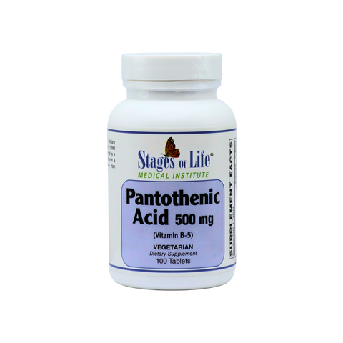 Pantothenic Acid - 500 mg - 100 Capsules