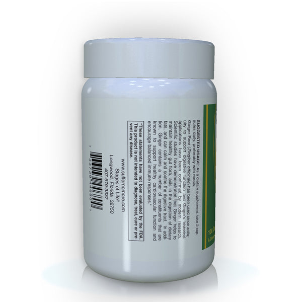 Ginger Root 550 mg 100 Capsules Stages of Life Vitamins